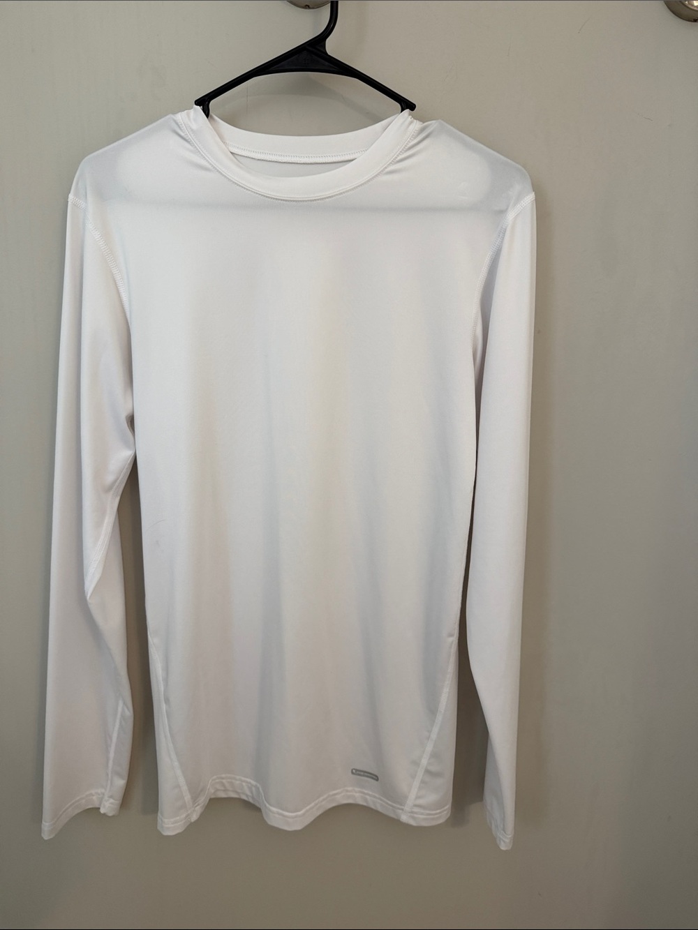 tek gear White Long-Sleeve Performance Tee